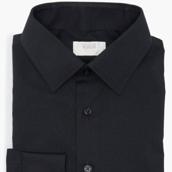 Trim Fit Solid Cotton Blend Dress Shirt NORDSTROM RACK - Picture 2 of 2